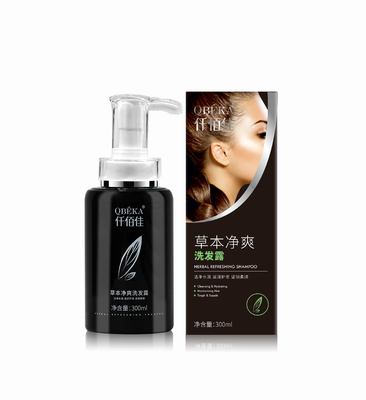 QBEKA Shampooing rafraîchissant à base de plantes contre la perte de cheveux Shampooing de restauration des cheveux
