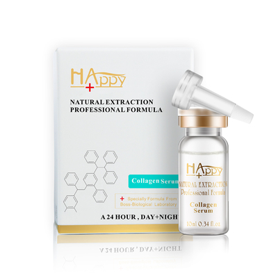 Serum de collagène péptide élastique, acide hyaluronique de vitamine C, collagène intensif pour le visage