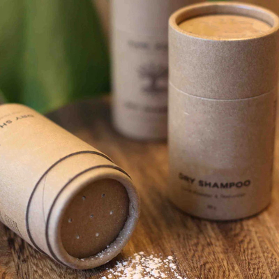 Poudre de shampooing sec végétalien 100% naturel pour cheveux féminins avec support de marque privée