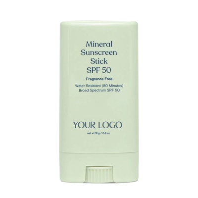 Étiquette privée Protecteur solaire minéral SPF 50 Résistant à l'eau Protection contre les rayons UVA/UVB à large spectre