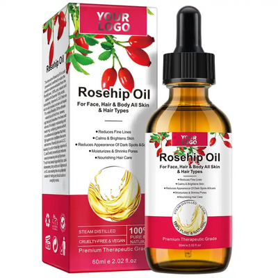 Soins de la peau des cheveux masculins Étiquette privée Huile rose pure pour l'huile essentielle pour l'élimination des lignes fines