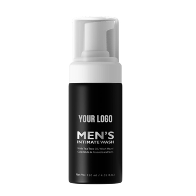 Solution complète de soins d'hygiène de marque privée Huile d'arbre à thé mousseuse pour hommes Lave intime