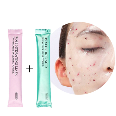 Masque à la gelée faciale personnalisable en poudre de pétales de cristal de Corée avec acide hyaluronique