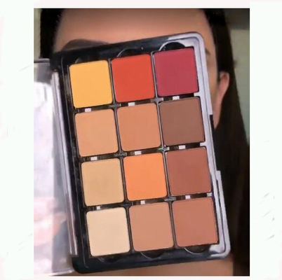 Glitter métallique de couleur mixte palette d'ombres pour les yeux élégant satin mat ingrédient minéral