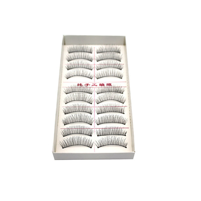 Femmes Femmes 10 paires Beauté naturelle Taïwan Faux cils en fibres Longueur 217 8MM-15MM