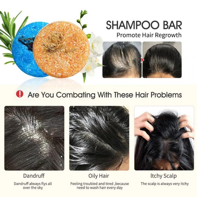 Shampooing naturel organique contre la perte de cheveux Bar Shampooing anti-dilution 0