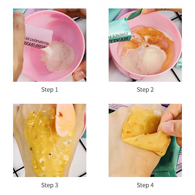 Masque à base de fruits naturels en poudre éclatant le visage Masque antioxydant hydratant 4
