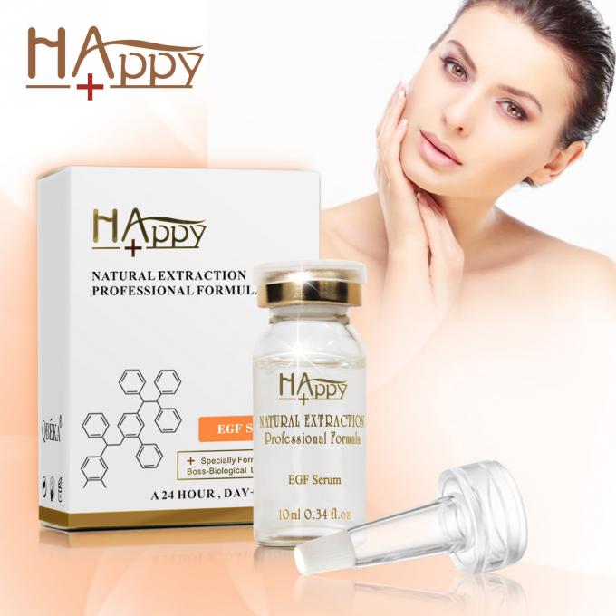 Serum facial EGF de bonne qualité, réduit les lignes fines de la peau Solution éclaircissante du visage Réparation de la peau 0