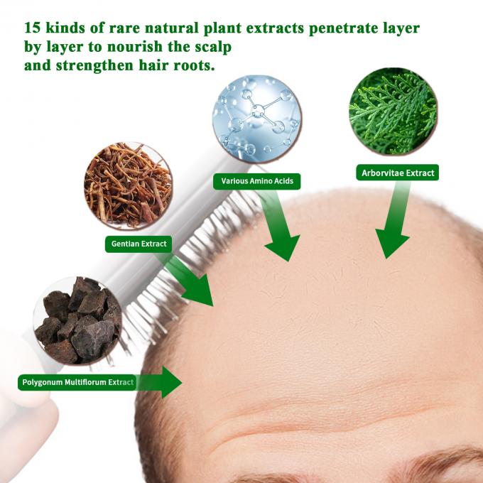 Serum de croissance des cheveux naturel à base de plantes organiques, huile de croissance des cheveux pour le traitement de la repousse de la perte de cheveux 0