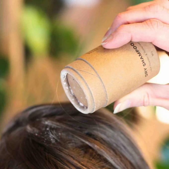 Poudre de shampooing sec végétalien 100% naturel pour cheveux féminins avec support de marque privée 0