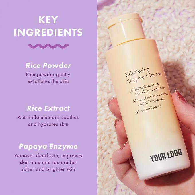 Prise en charge de l' enzyme de lavage du visage en poudre de papaye mâle en poudre de nettoyage 0