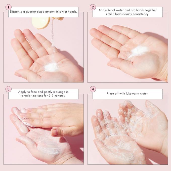 Prise en charge de l' enzyme de lavage du visage en poudre de papaye mâle en poudre de nettoyage 2