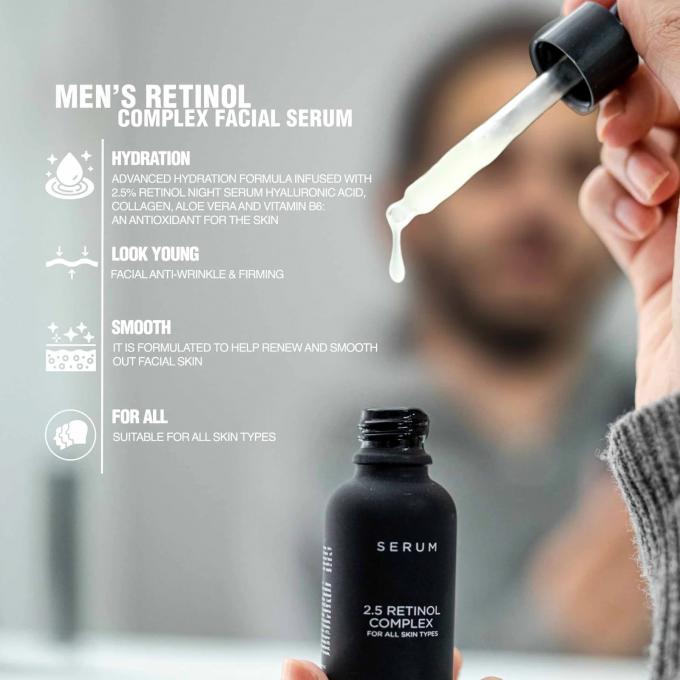 Pour hommes, acide hyaluronique rétinol complexe sérum anti-rides 1