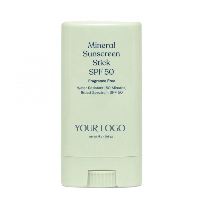 Étiquette privée Protecteur solaire minéral SPF 50 Résistant à l'eau Protection contre les rayons UVA/UVB à large spectre 0