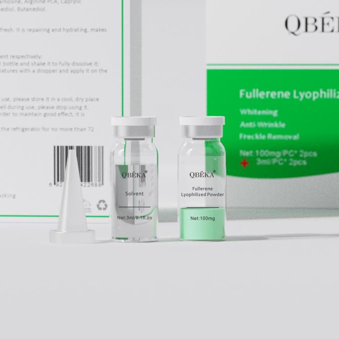 Puissant sérum en poudre lyophilisée de fulérène pour blanchiment anti-âge sur tous les types de peau 2