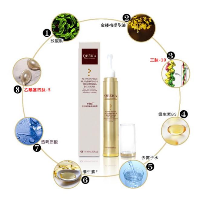Crème pour les yeux lumineuse et rajeunissante à peptide actif transparent 0