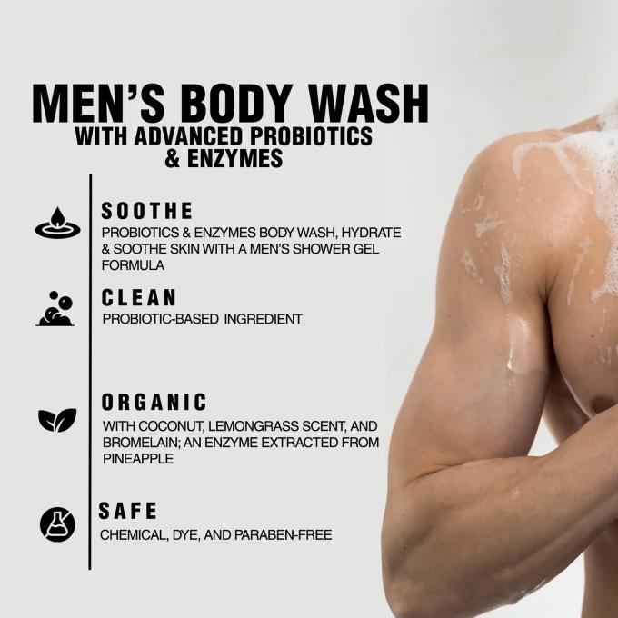 Soutenir la marque privée de l'ananas Enzyme Body Wash Gel de douche rafraîchir et revitaliser 1