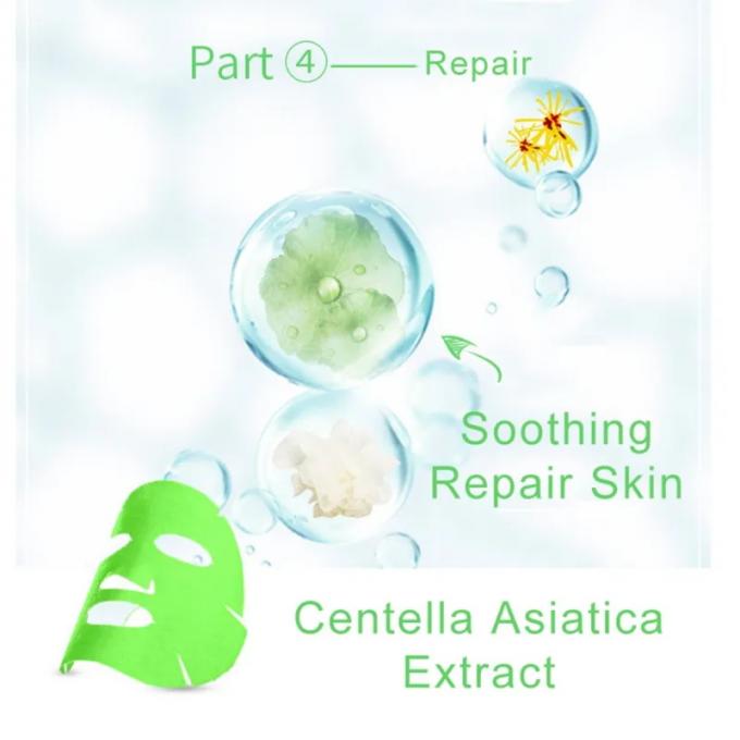 Masque facial en acide hyaluronique multicolore pour hydrater et éclairer la peau unisexe 3