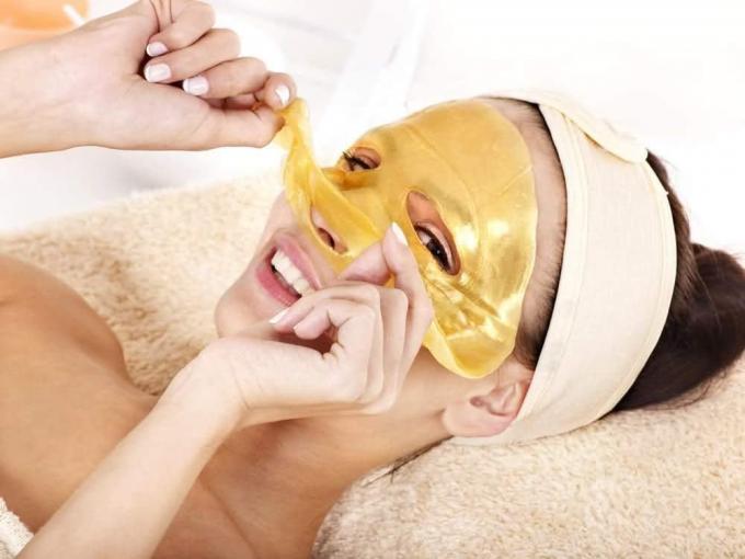 Masque facial en or organique 24K pour la maison Gel apaisant Collagène personnalisable Crystal Beauty 4