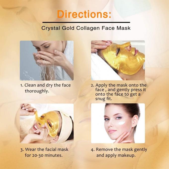 Masque facial en or organique 24K pour la maison Gel apaisant Collagène personnalisable Crystal Beauty 9