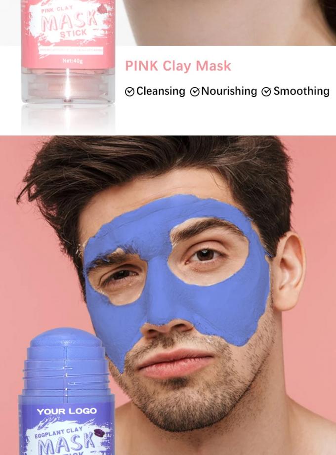 Masque à bâtonnet d'argile purifiant le thé vert pour le contrôle de l'huile personnalisé et le nettoyage des pores 1