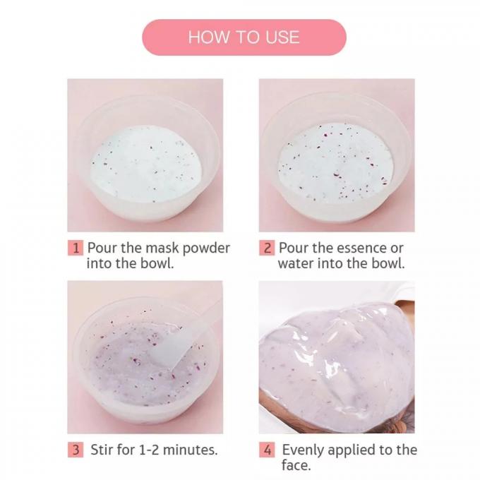 Masque à la gelée de lavande peel-off à domicile Masque facial anti-âge hydratant en poudre personnalisé 10
