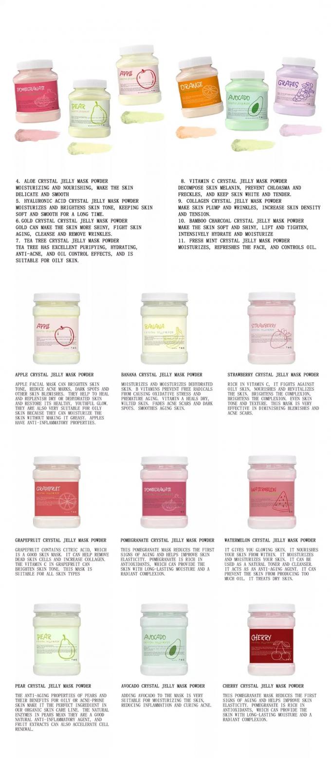 Hydratant Hydro Nutritive Jelly Masking avec une poudre de masquage de fruits enrichi en collagène 3