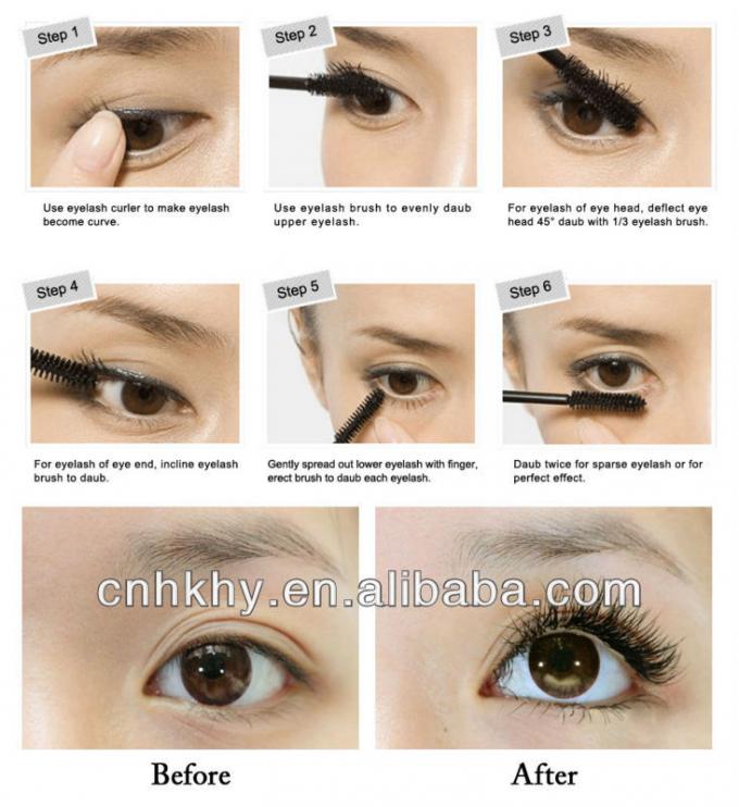 Mascara cosmétique OEM allongeant les cils Mascara en fibre pour des cils plus forts et plus longs 2