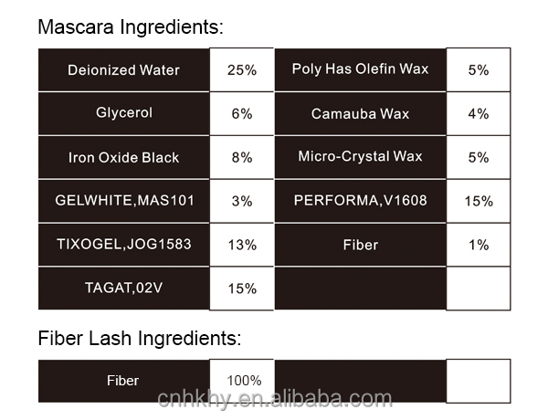 Prolash Mascara Fibre Lash Extender Semi-permanent étanche à l'eau Kit de prolongation de cils noirs 1