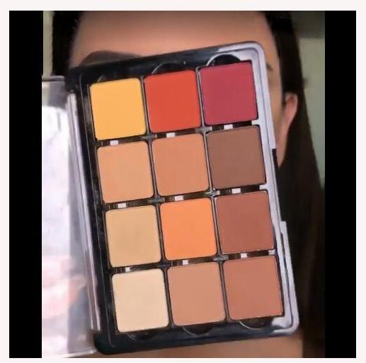 Glitter métallique de couleur mixte palette d'ombres pour les yeux élégant satin mat ingrédient minéral 1