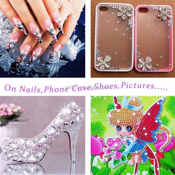 Rhinestones ongles L01 décoration de téléphone à dos plat pierres brillantes 3D pour outil de manucure 45g 5