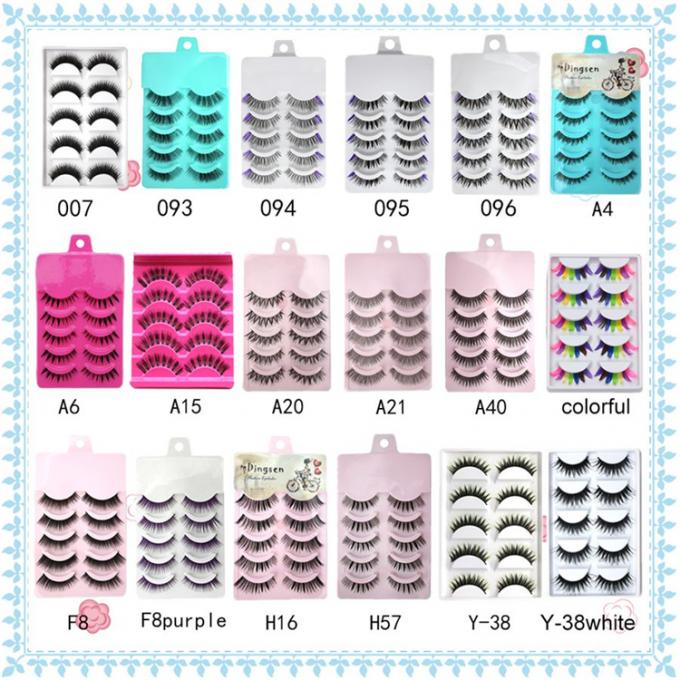 5 paires d'extensions de cheveux de couleur synthétique 0
