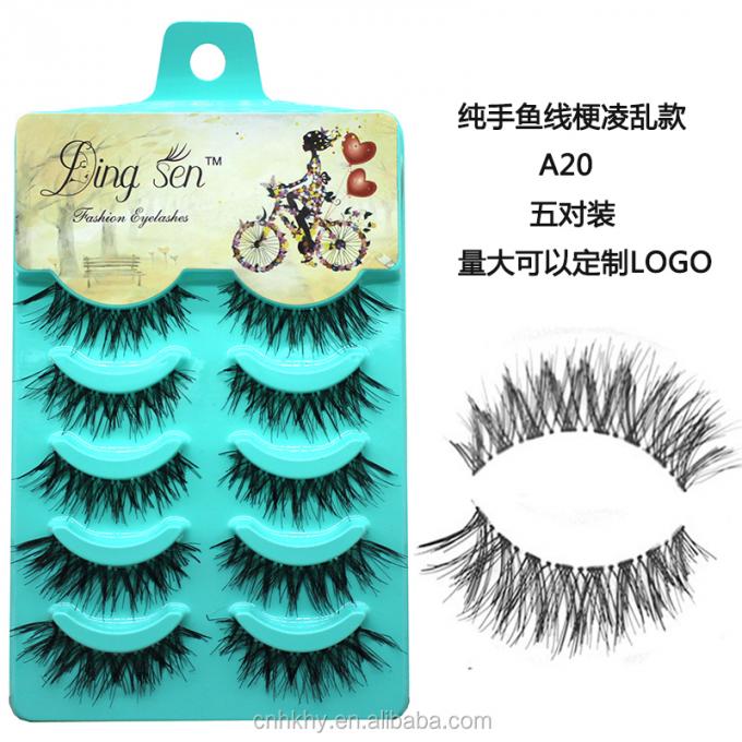 Faux type de cils autres faux cils extensions ensembles A20 pur fait à la main noir naturel 1
