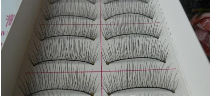 Femmes Femmes 10 paires Beauté naturelle Taïwan Faux cils en fibres Longueur 217 8MM-15MM 0