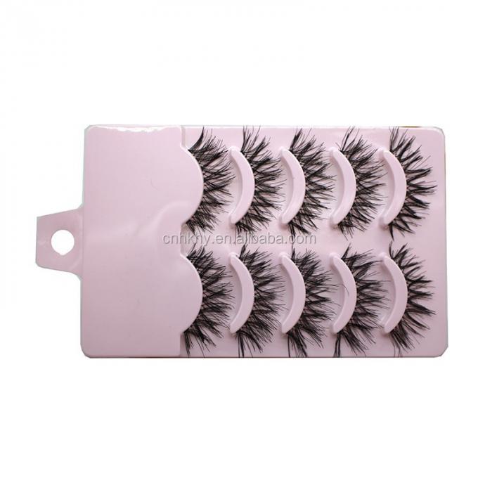 5 paires de cils naturels à l'air faux désordonné long noir extensions imperméables A20 5